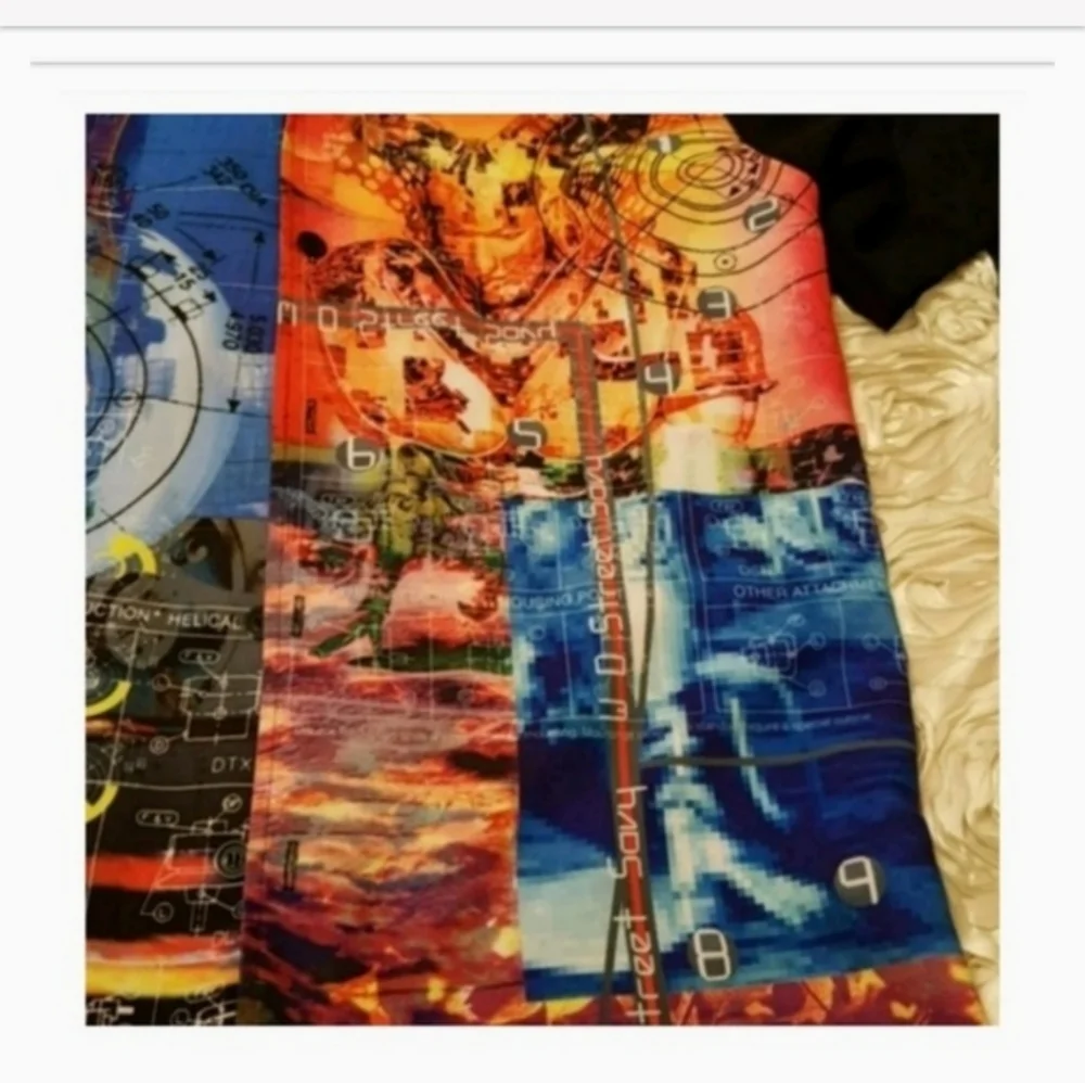 Mens Button Front Shirt Graphic Design Front Unisex - Picture 3 of 9